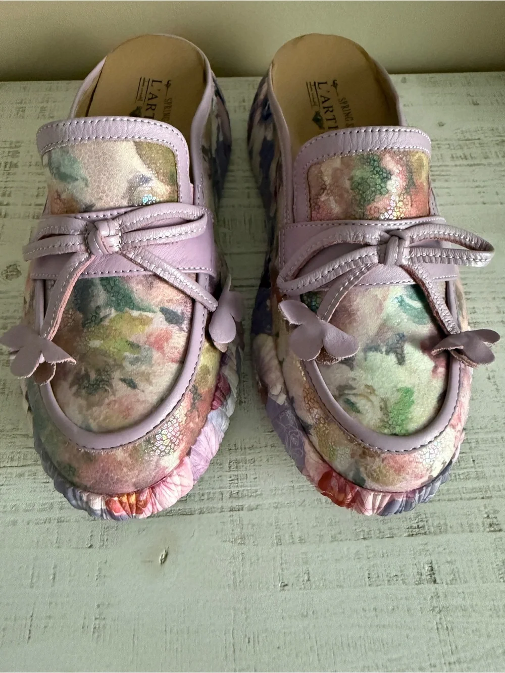 L'Artiste Cuddles Leather Chunky Shoes Size 8 (38)